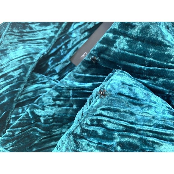 Revolve NBD XXS Abriel Mini Dress Velvet Teal NEW - Picture 5 of 6